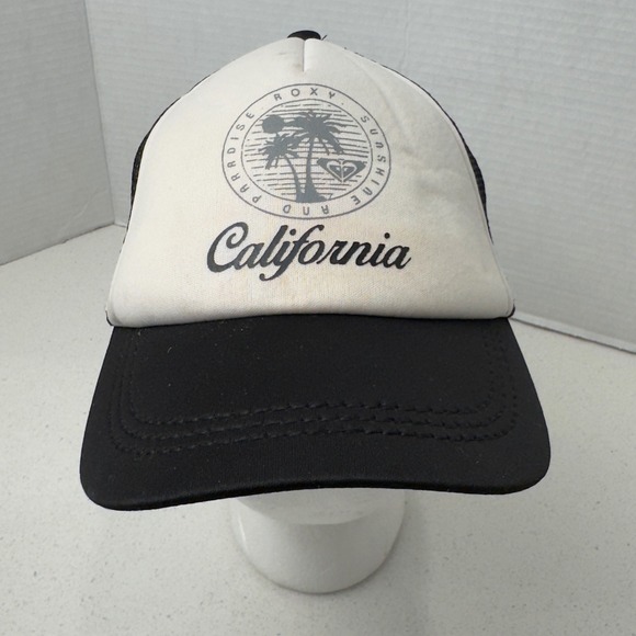 Roxy Accessories - Roxy California Trucker‎ Hat Paradise and Sunshine Black White Adjustable